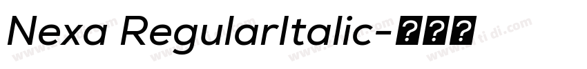 Nexa RegularItalic字体转换